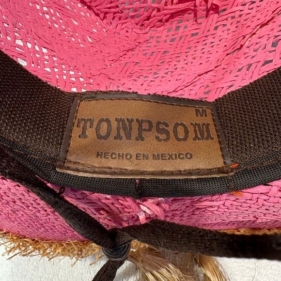 Coastal Cowgirl Corona Pink Western Straw Hat by TONPSOM | Size M - Picture 12 of 12